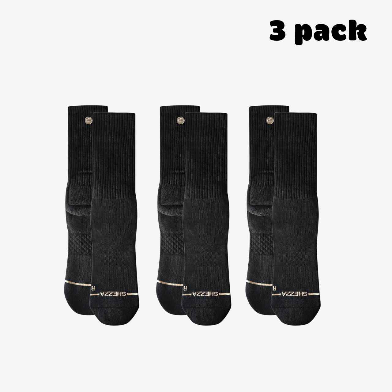 Crew socks with foam padding