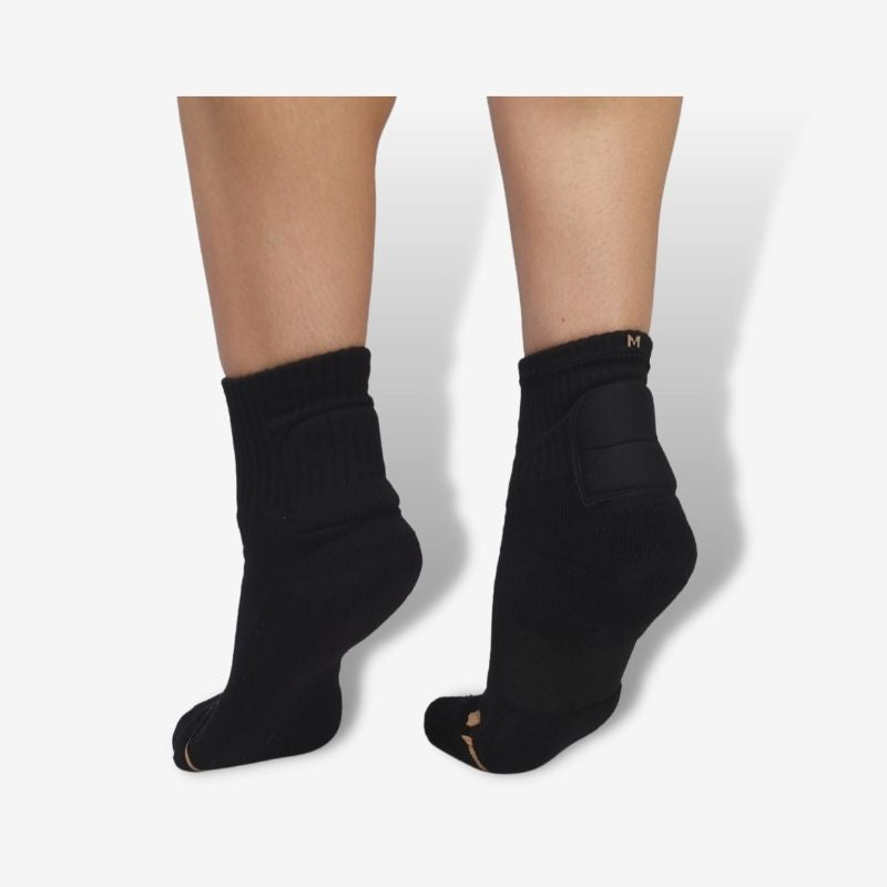 black socks with heel cushion